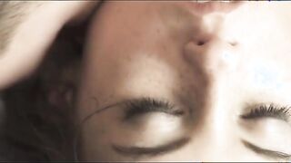 Czech Anabelle's tits covered in cum