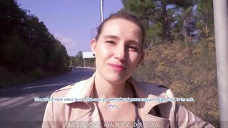 Public Agent Pickup 18 Babe for Pizza / Outdoor Sex and Sloppy Blowjob