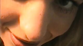 I let Lucie taste my cock, a blonde who loves masturbation and greedily licks my head