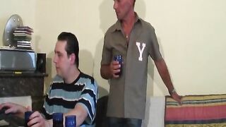 French teen and MILF sharing a loaded pecker together