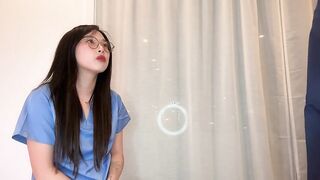 Creepy Doctor Convinces Young Naive Asian Medical Intern to Fuck to Get Ahead