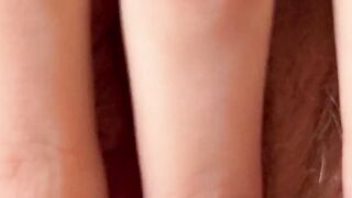 Close-up wet juicy pussy spreading, teen bitch ready to fuck